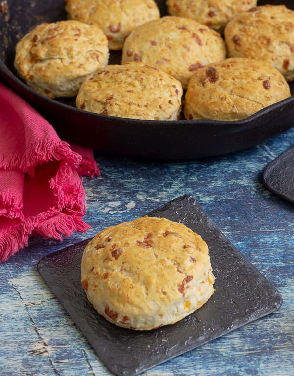 Golden brown coconut bake biscuits after baking