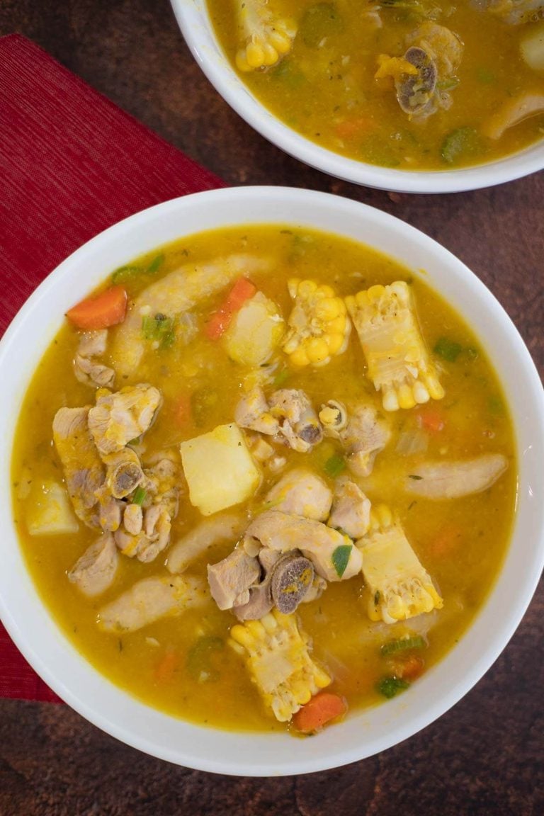 Caribbean Chicken Soup with Dumplings