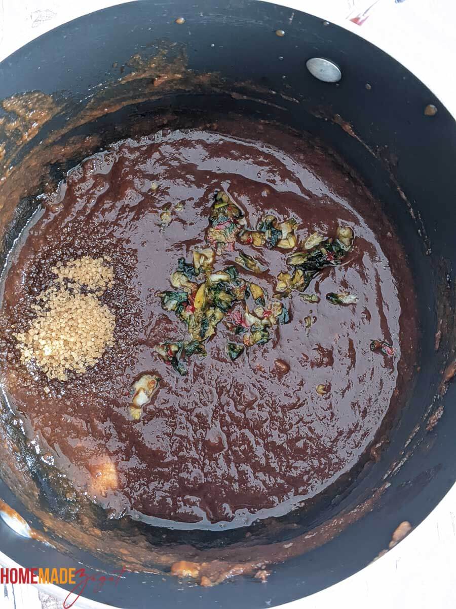 Tamarind pulp with sugar and spices