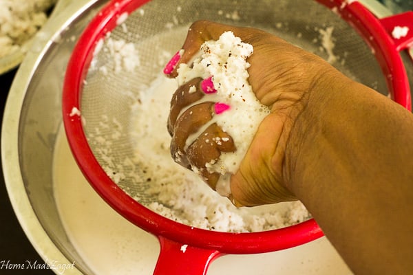 Squeezing milk out of husk