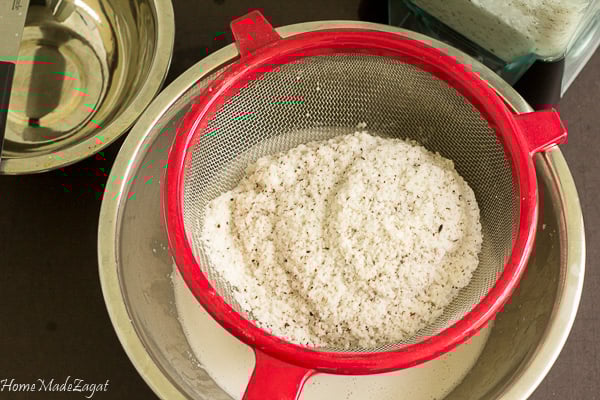 Coconut husk straining for milk