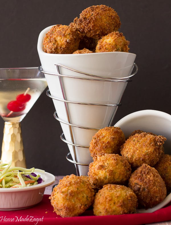 Fried Stuffed Potato Balls - mashed potato stuffed with seasoned meat and fried to golden perfection