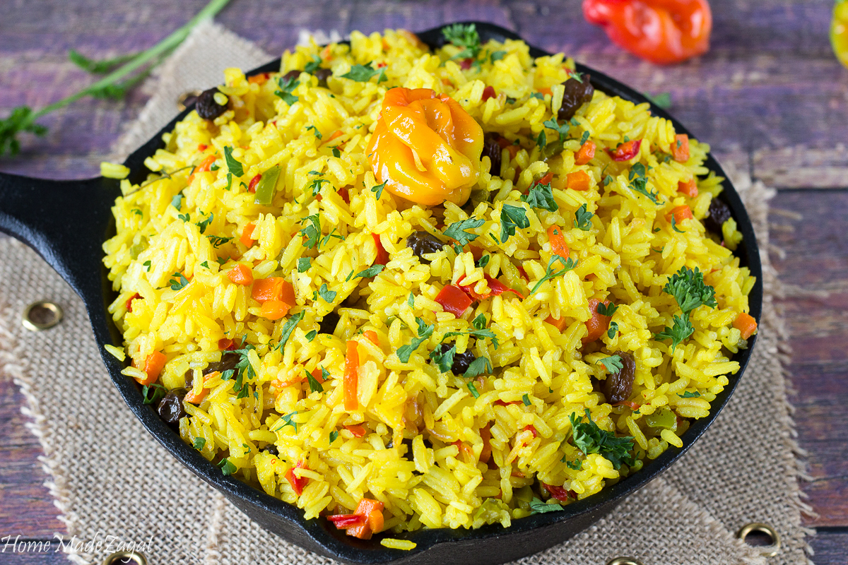 Yellow Saffron Rice with Turmeric