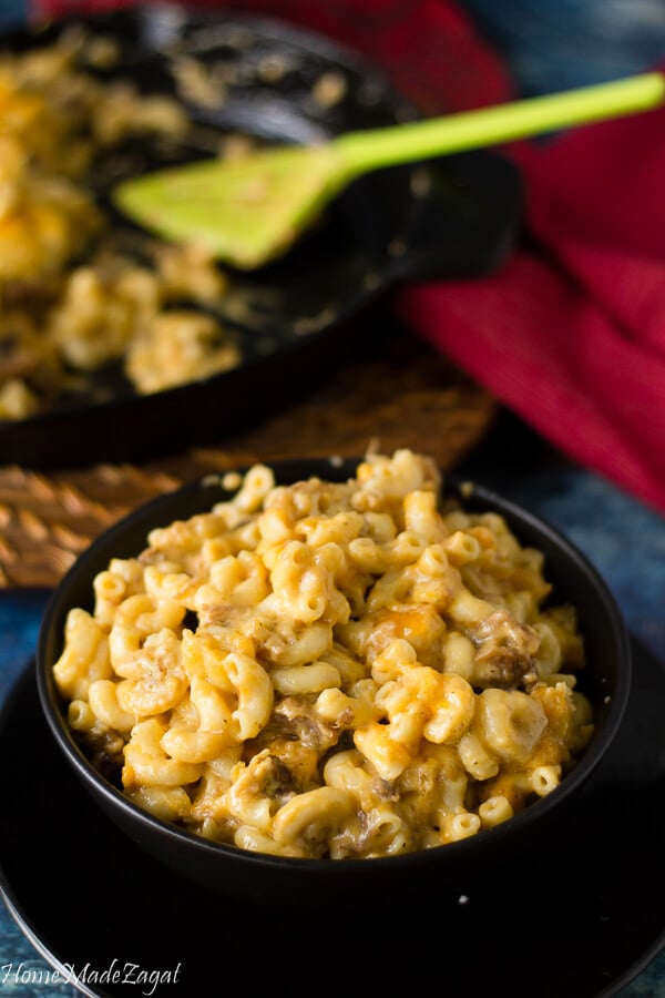 Traditional Macaroni and Cheese recipe with oxtail