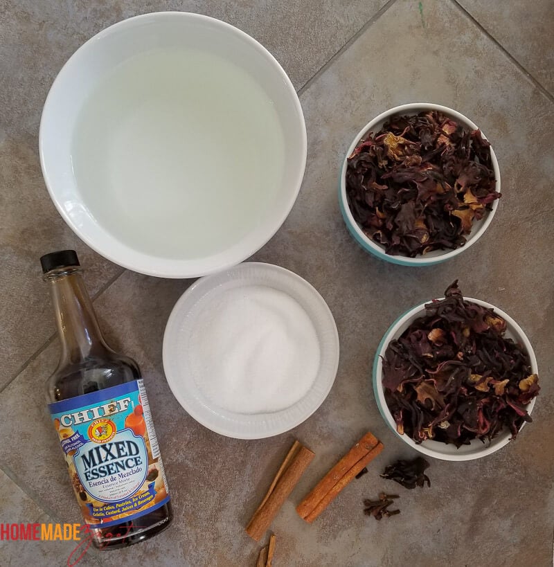 Ingredients for how to make sorrel