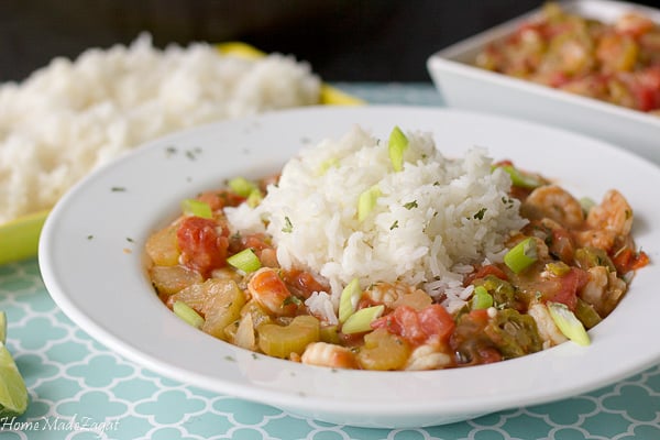 Seafood creole with shrimp and crab meat