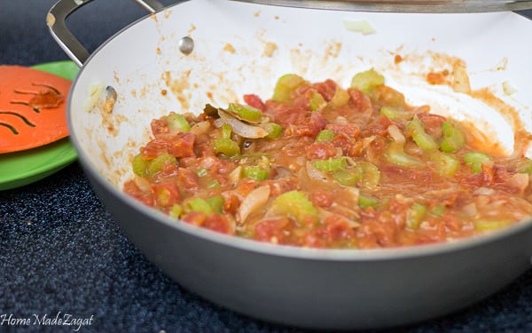 Seafood creole with shrimp and crab meat