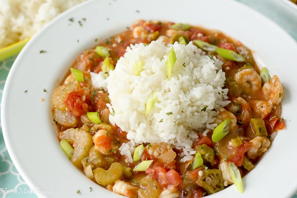 Seafood creole with shrimp and crab meat