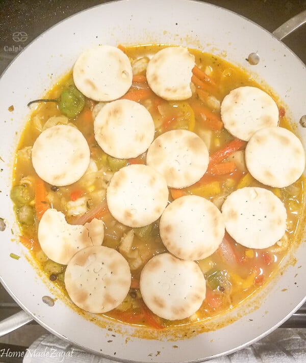 Added water crackers to the conch and veggies