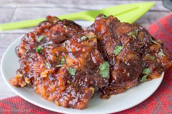 BBQ Jerk Chicken in Plate