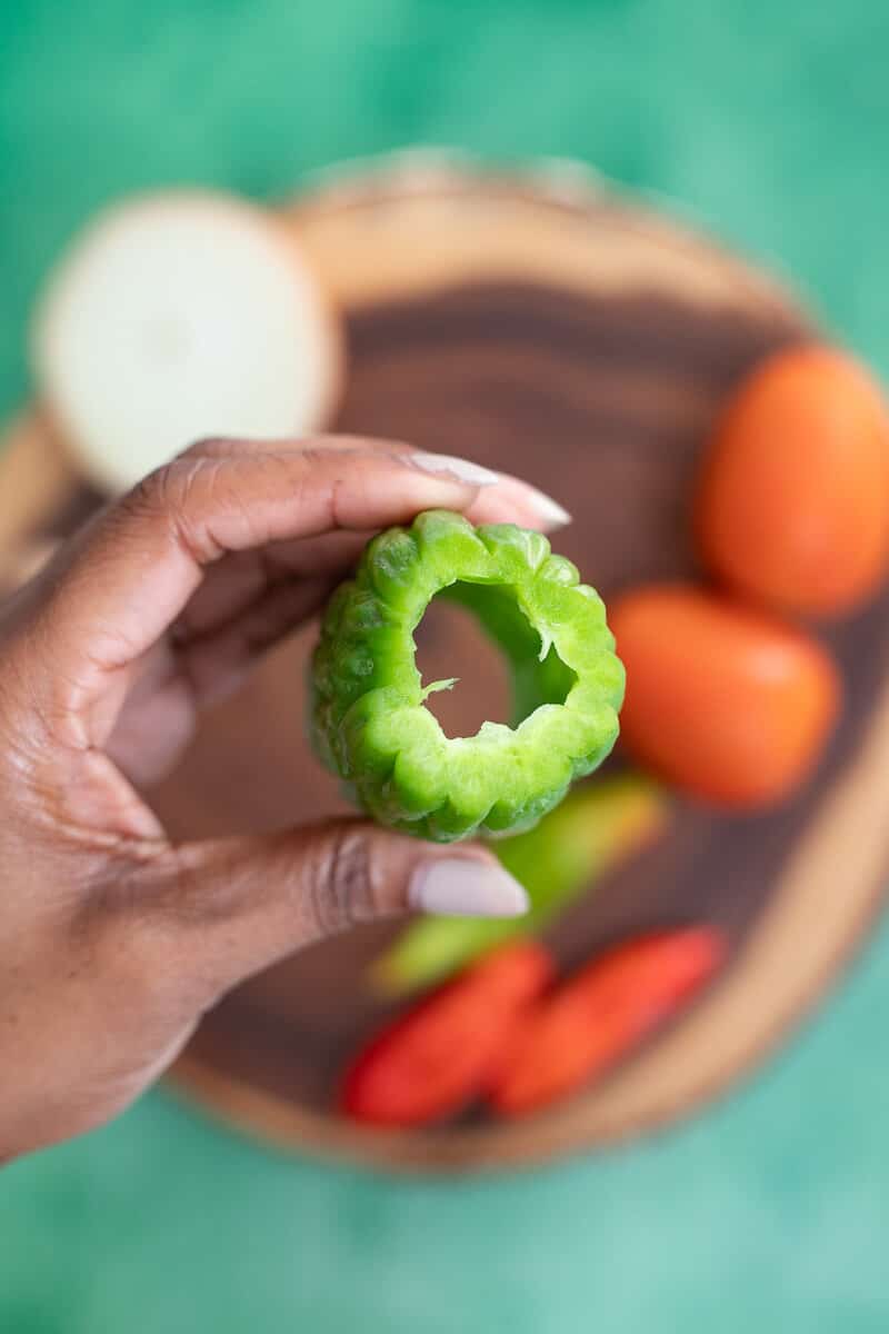 caraille with seeds removed showing hollow center