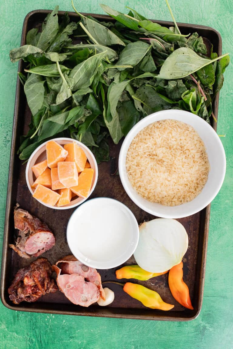 Bhaji Rice (Caribbean Spinach Rice, Easy One-Pot Recipe) - This Bago Girl