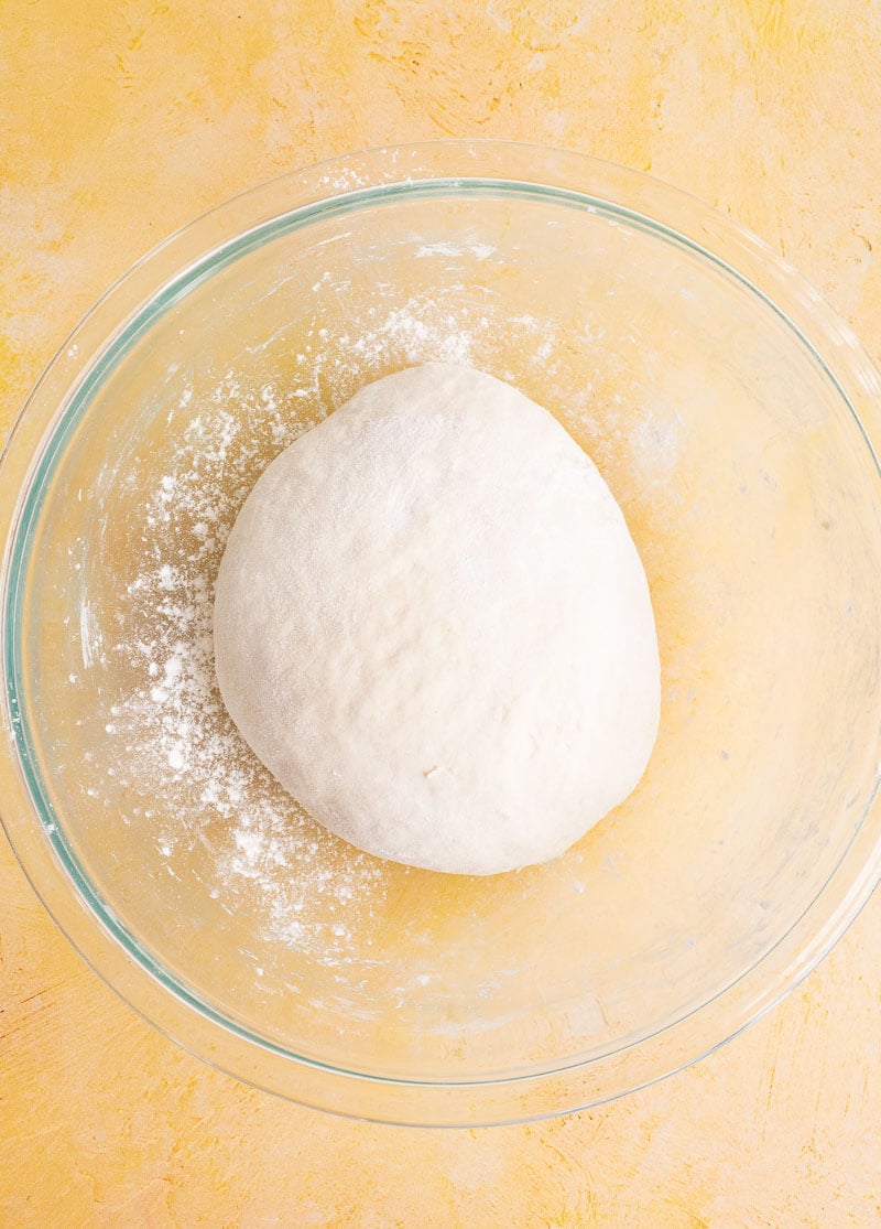 Smooth dough after kneading and resting